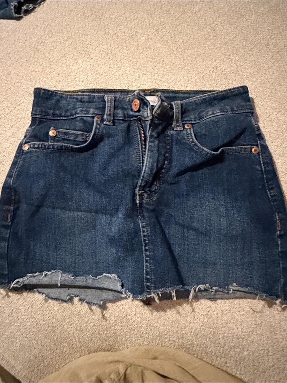 Dickies Dark Blue Denim Mini Skirt